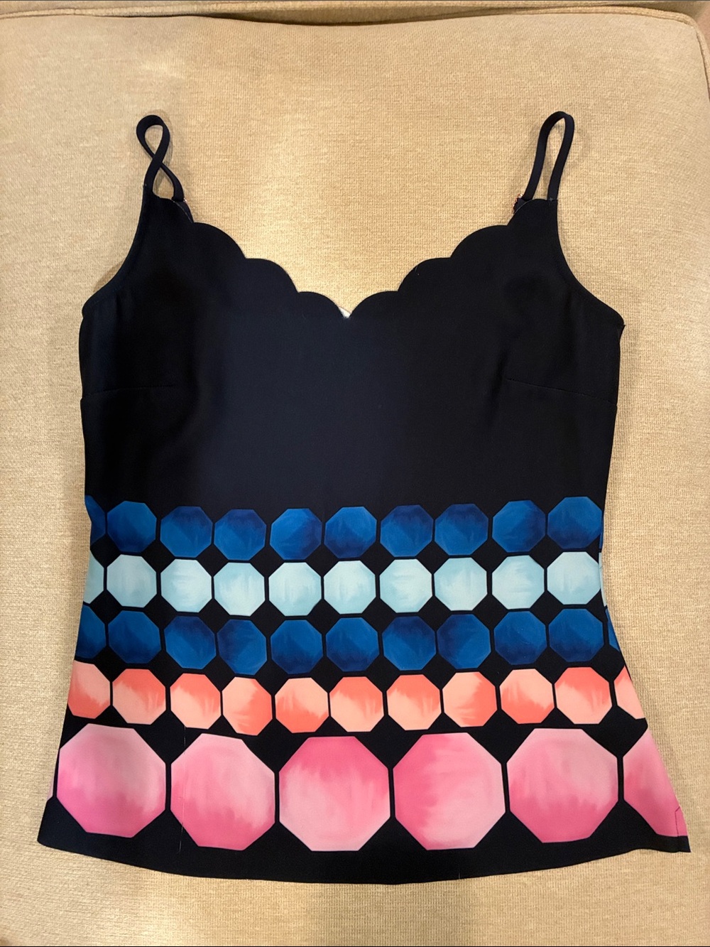 Ted Baker London Marina Mosaic Scallop Tank, S
